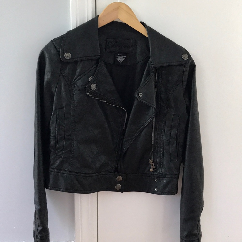 Black Faux Leather Jacket
